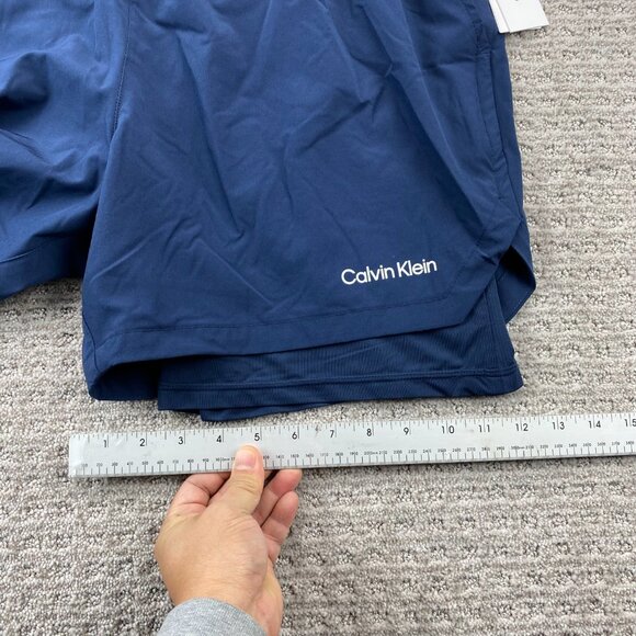 Calvin Klein Swimwear Swim Trunks Men XXL Navy Blue Lined New With Tags Designer - Picture 13 of 13